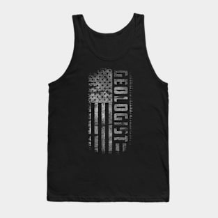 Geologist- American Flag- Patriot Tank Top